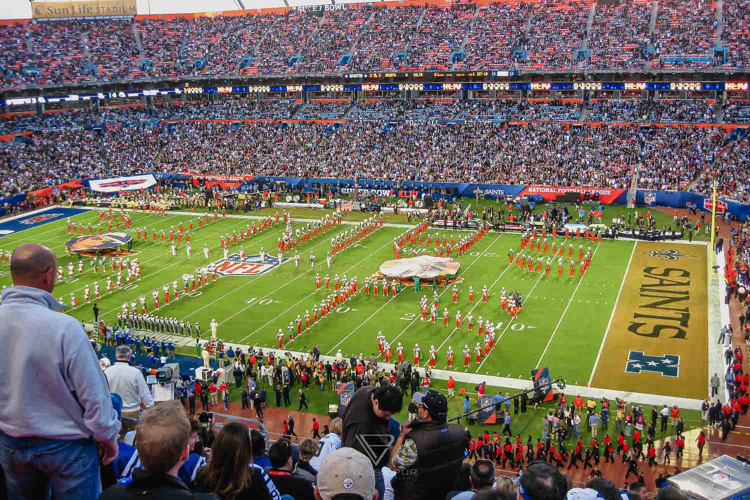 Superbowl 44 in Miami 2010 - New Orleans Saints - Indianapolis Colts - Sun Life Stadium Miami - Superbowl 44 - Eindruecke Colts vs Saints - Sun Life Stadium Miami - Superbowl Miami 2010 in Florida USA American Football Endspiel