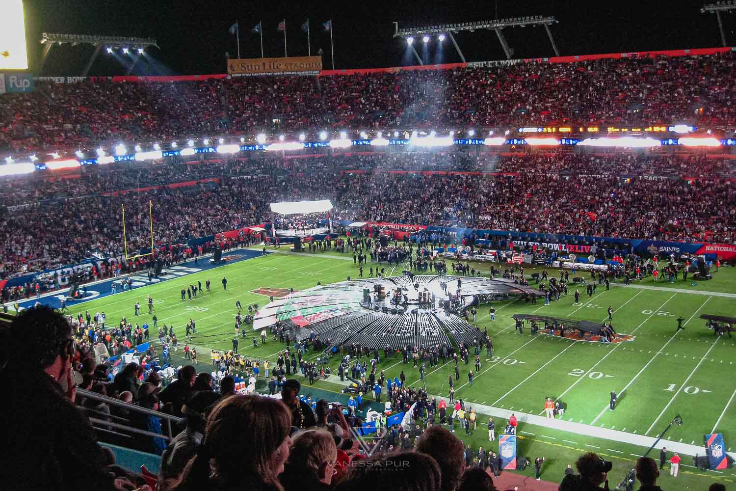 Superbowl 44 in Miami 2010 - New Orleans Saints - Indianapolis Colts - Sun Life Stadium Miami - Superbowl 44 - Eindruecke Colts vs Saints - Sun Life Stadium Miami - Superbowl Miami 2010 in Florida USA American Football Endspiel