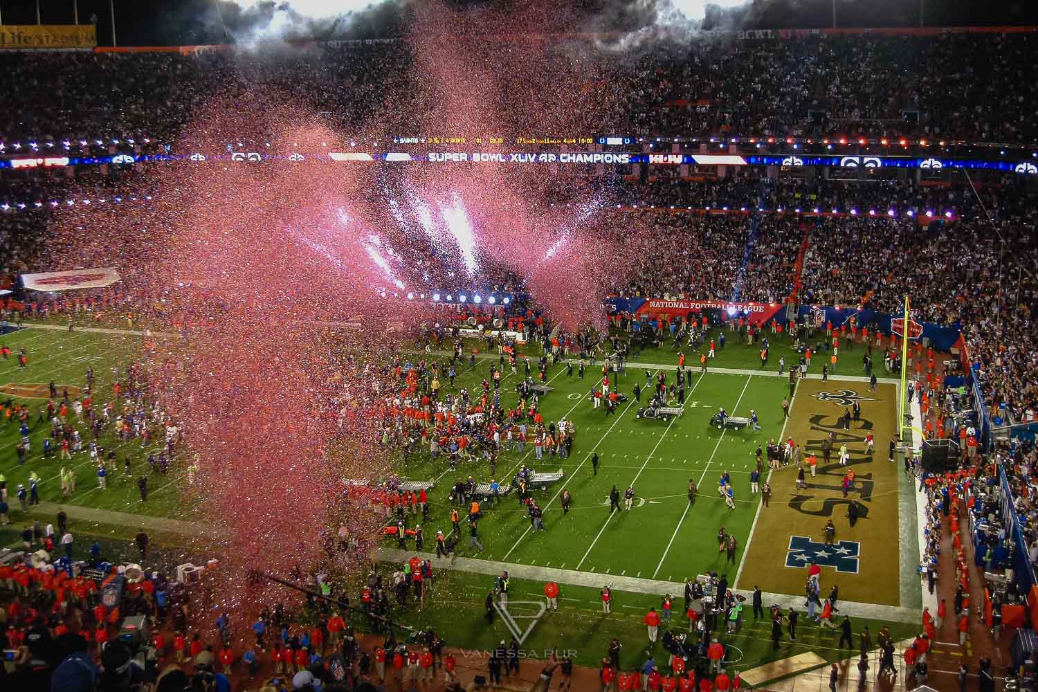 Superbowl 44 in Miami 2010 - New Orleans Saints - Indianapolis Colts - Sun Life Stadium Miami - Superbowl 44 - Eindruecke Colts vs Saints - Sun Life Stadium Miami - Superbowl Miami 2010 in Florida USA American Football Endspiel