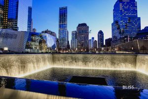 Sights New York City Sights - 911 Memorial Memorial World Trade Center 9/11 Memorial New York - Twin Towers - by night WTC