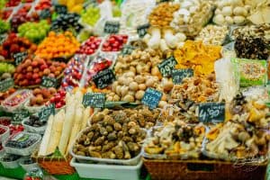 Mercado de la Boqueria - Barcelona Market on La Rambla - The Mercado de la Boqueria is a fruit market, vegetable market, fish and meat market in Barcelona. Las Ramblas market sightseeing - Barcelona fruit and vegetable market - Mercat de Boqueria