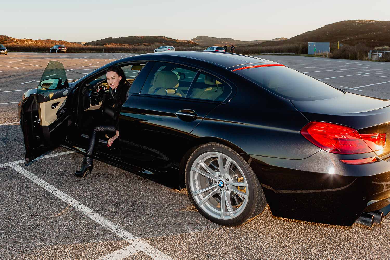 BMW M6 Gran Coupe - Sylt island tour - BMW M6 Driving Experience Sylt - experiences and impressions leather pants, boots, car blog