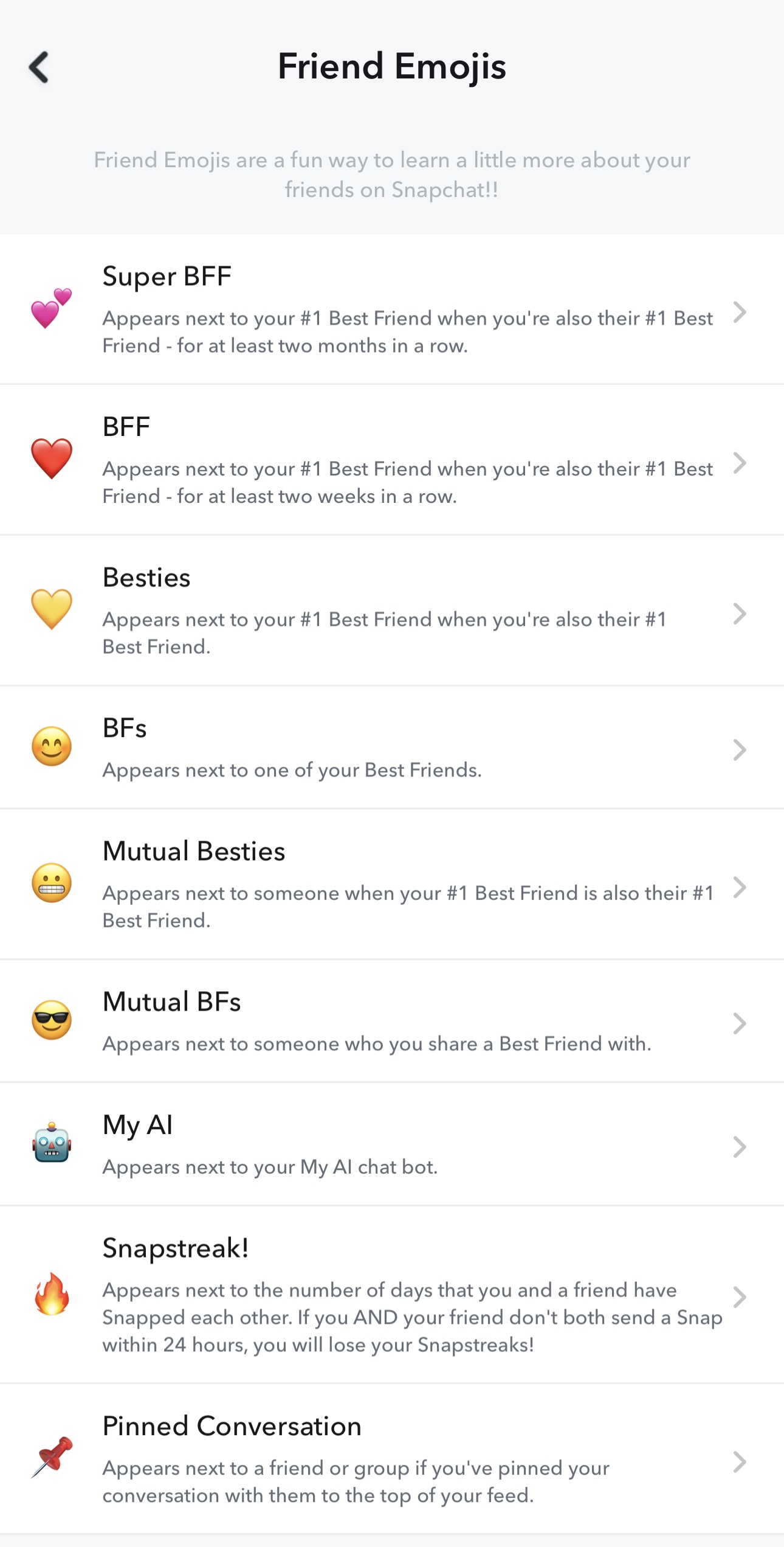 Snapchat_Settings_IMG_0182.jpg Snapchat Symbole, Smileys und Emoji - Bedeutung und Erklärung