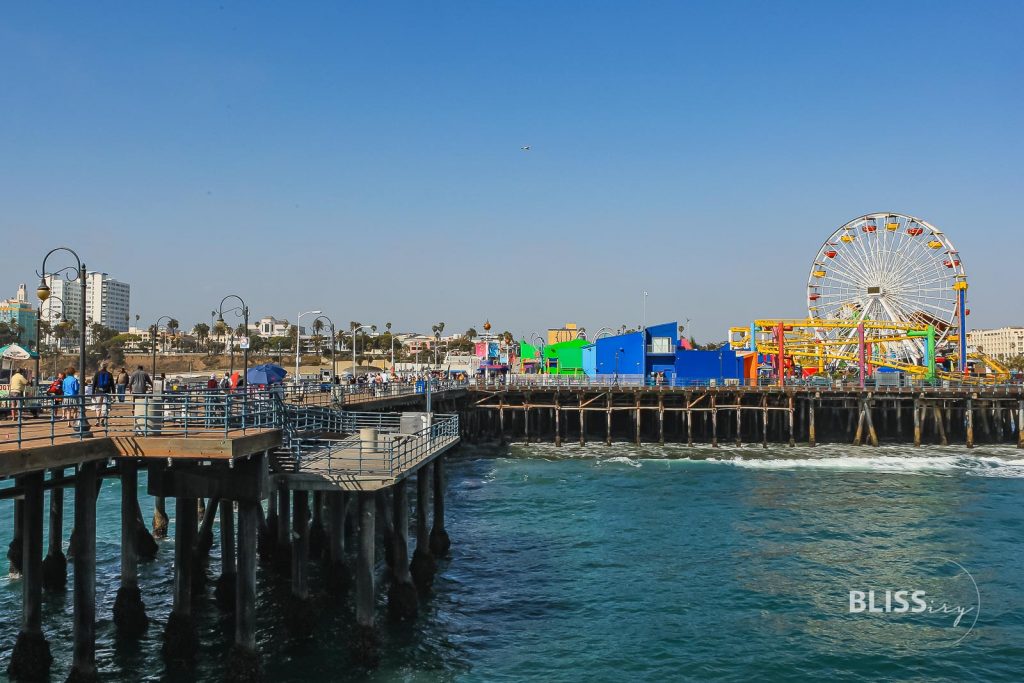 Los Angeles - Santa Monica Pier - Ferris Wheel - Riesenrad und Steg - Sehenswürdigkeiten Los Angeles - Scenic Spots - Baywatch