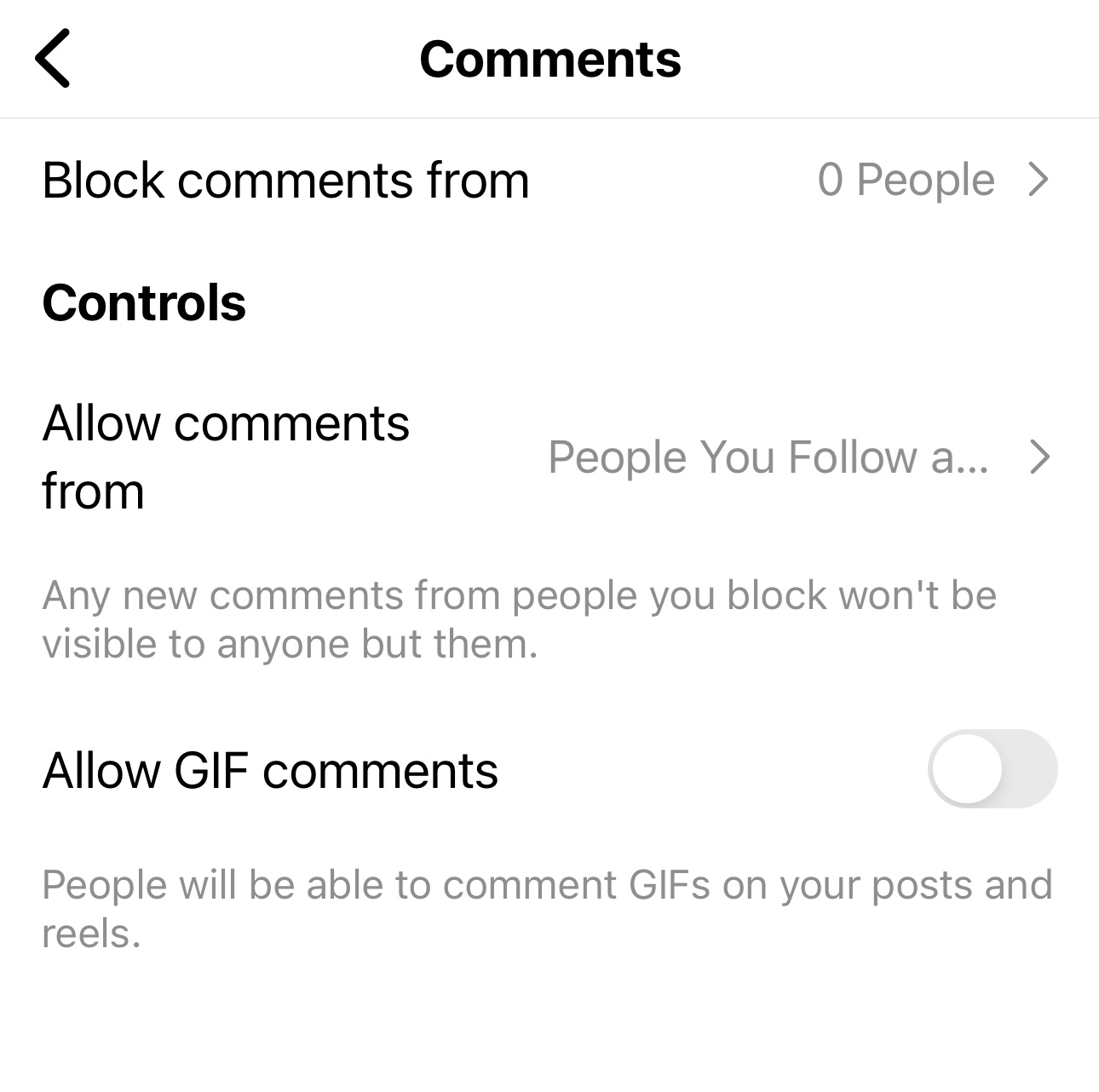 Hide Instagram comments - use word filter
