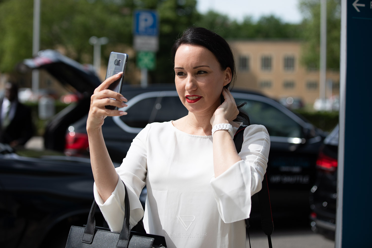 Vanessa Pur BMW i8 driving experience on the Formula E race track in Berlin - Race Track & Driving Experience - HarmanKardon GetElectrified Formula E Grand Prix Berlin - BMW Motorsport Event and Driving Experience with BMW i8 ECar