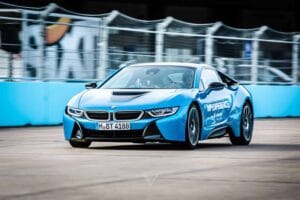 BMW i8 driving experience on the Formula E race track in Berlin
