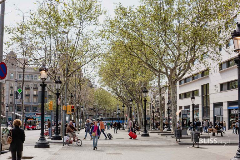 Las Ramblas Barcelona – La Rambla shopping street in Barcelona