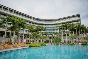 The W Hotel Singapore Sentosa Cove in Sentosa Island. Easily accessible from downtown, this luxury hotel has a large pool & spa, bar, hotel