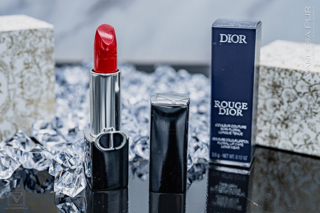 Dior Beauty - Rouge Dior Lipstick Satin Zinnia 743 as glossy red lipstick, long-lasting lipstick, luxury label Dior by Christian Dior