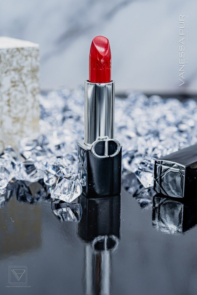 Dior Beauty - Rouge Dior Lipstick Satin Zinnia 743 as glossy red lipstick, long-lasting lipstick, luxury label Dior by Christian Dior