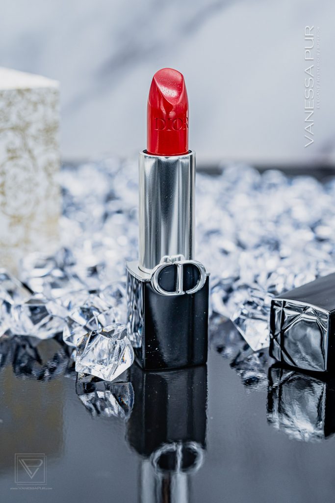 Dior Beauty - Rouge Dior Lipstick Satin Zinnia 743 as glossy red lipstick, long-lasting lipstick, luxury label Dior by Christian Dior