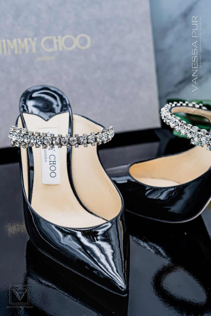 Jimmy Choo Bing 100 - Mules High Heels 10cm - Erfahrung mit Jimmy Choo Bing 100 Mules High Heels 10cm aus Lack mit glitzerndem Kristallriemen. Absatzhöhe, Laufen, Unboxing, Shopping Tipp