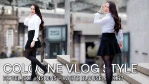 Cologne Vlog and New Hair Extensions – White Blouse outfits