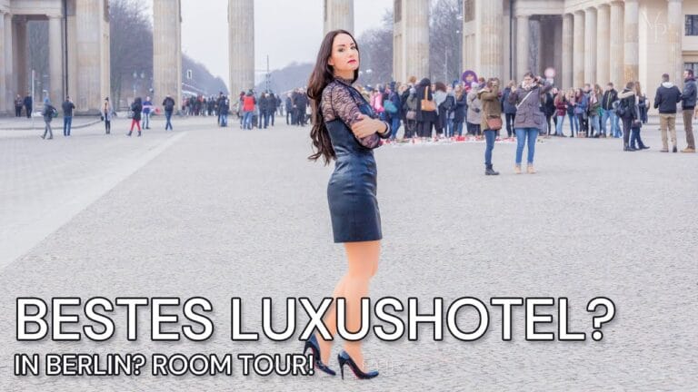 Leder Kleid und Strumpfhosen Outfit – Adlon Berlin Luxus Hotel