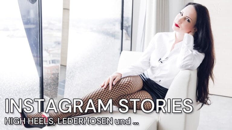 Louboutin High Heels mit Strumpfhose oder Leder Leggings – Instagram Stories